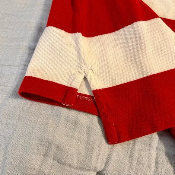 Ralph Lauren Boys Red and White Polo with Chambray Collar Sz L 14/16 - Picture 6 of 9